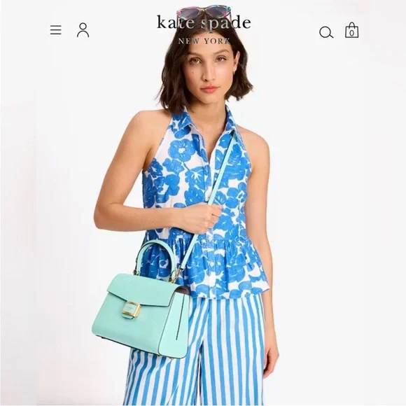 NEW! Kate Spade Katy Medium Vibrant Green Top Handle Bag - Picture 9 of 9